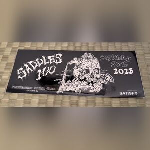 EXTREMELY RARE Satisfy x Saddles 100 2023 Bumper Sticker (7.75" x 3")